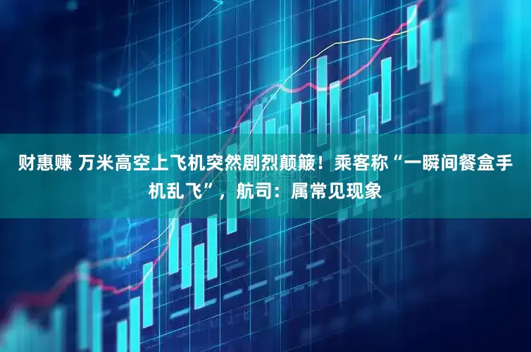 财惠赚 万米高空上飞机突然剧烈颠簸！乘客称“一瞬间餐盒手机乱飞”，航司：属常见现象