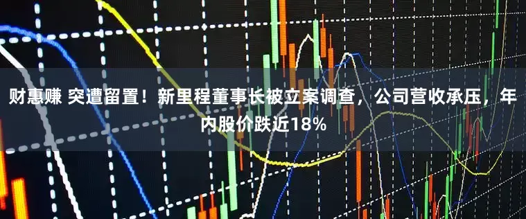 财惠赚 突遭留置！新里程董事长被立案调查，公司营收承压，年内股价跌近18%